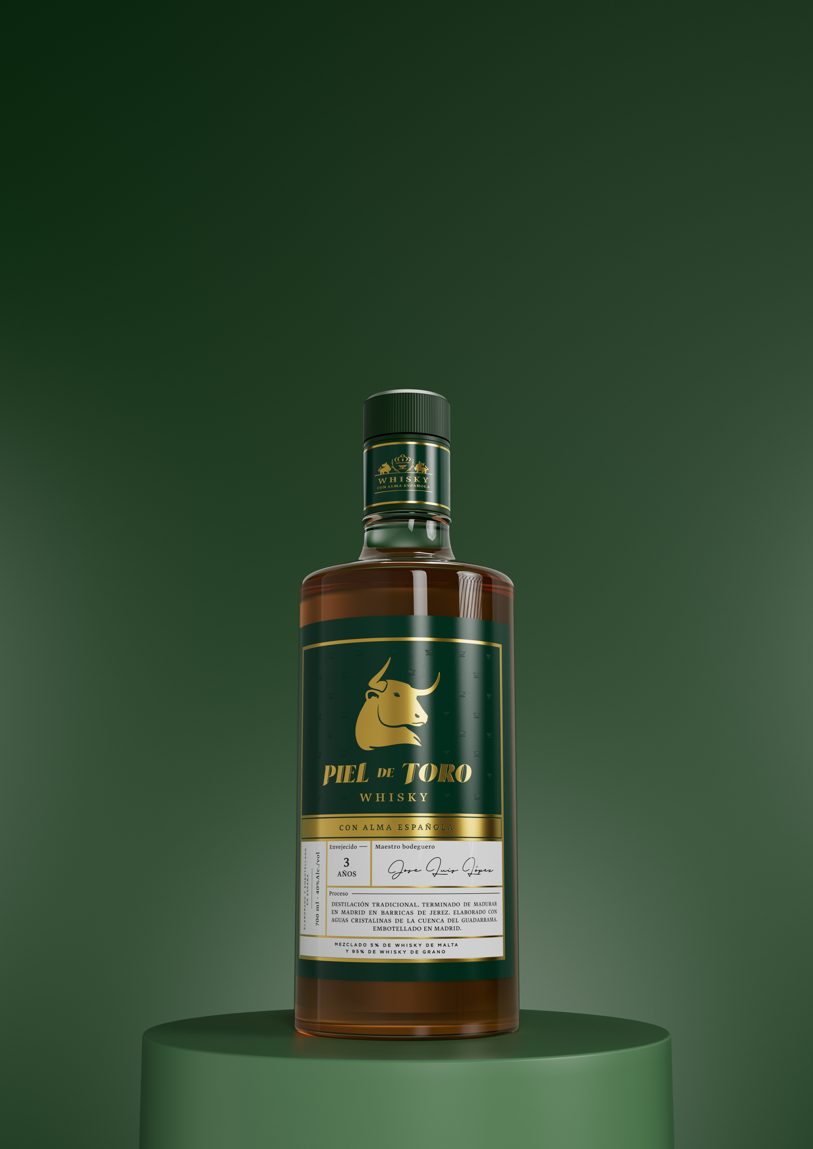 Botella de Whisky 3D